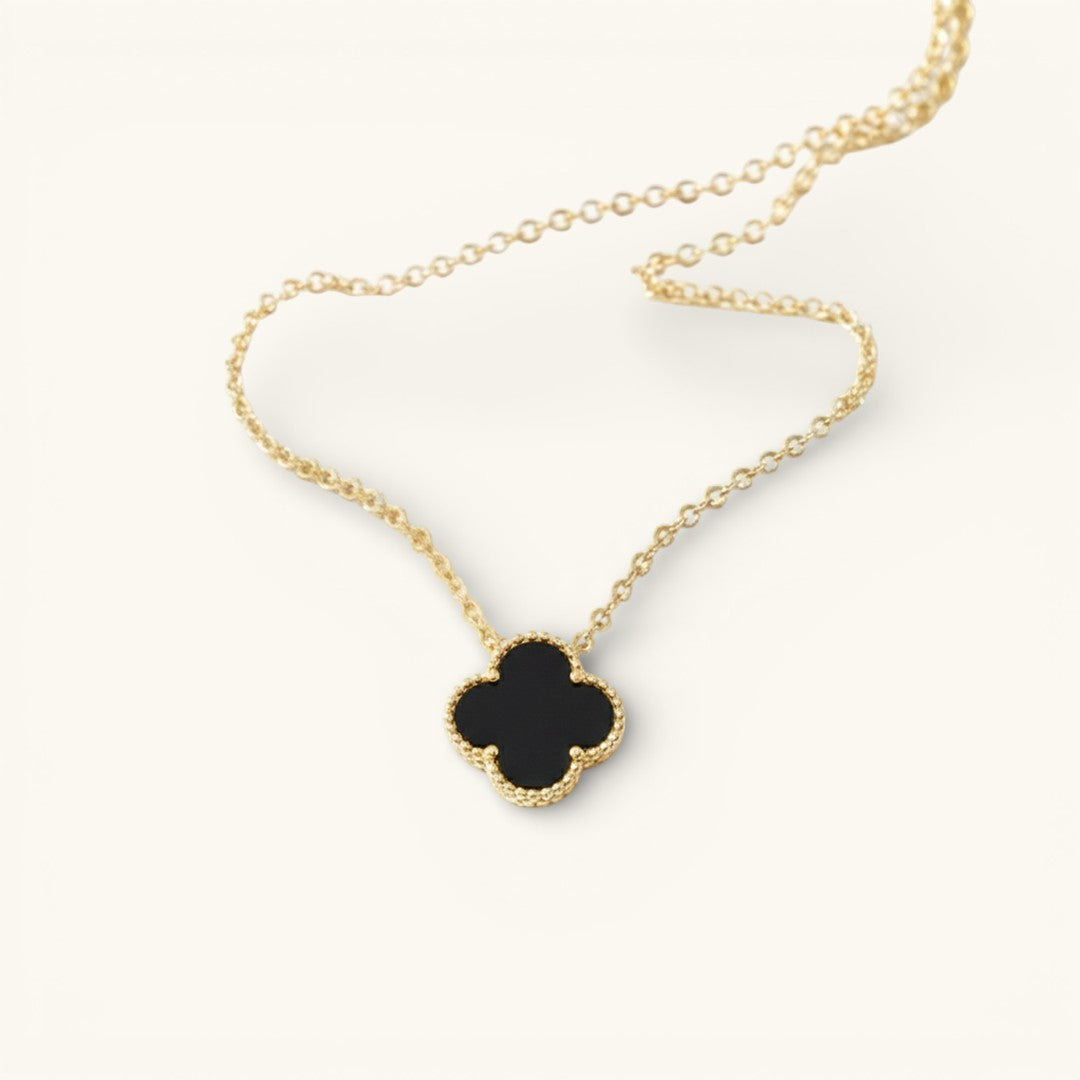 Clover Black Necklace